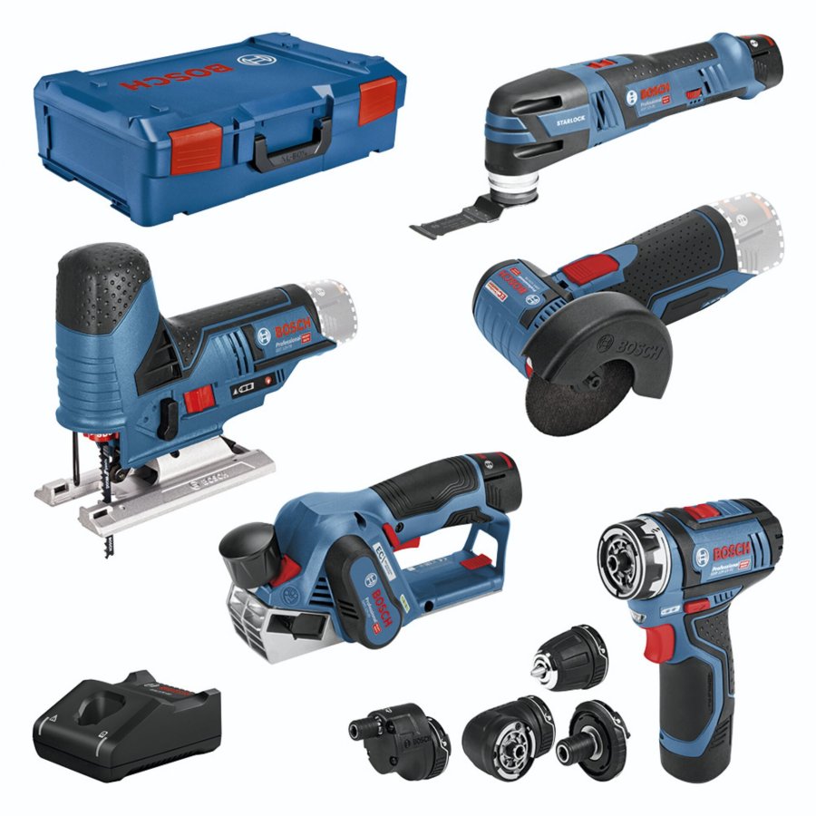 Bosch 12V Profi Set 5 pcs. GSR+GOP+GHO+GWS+GST #1