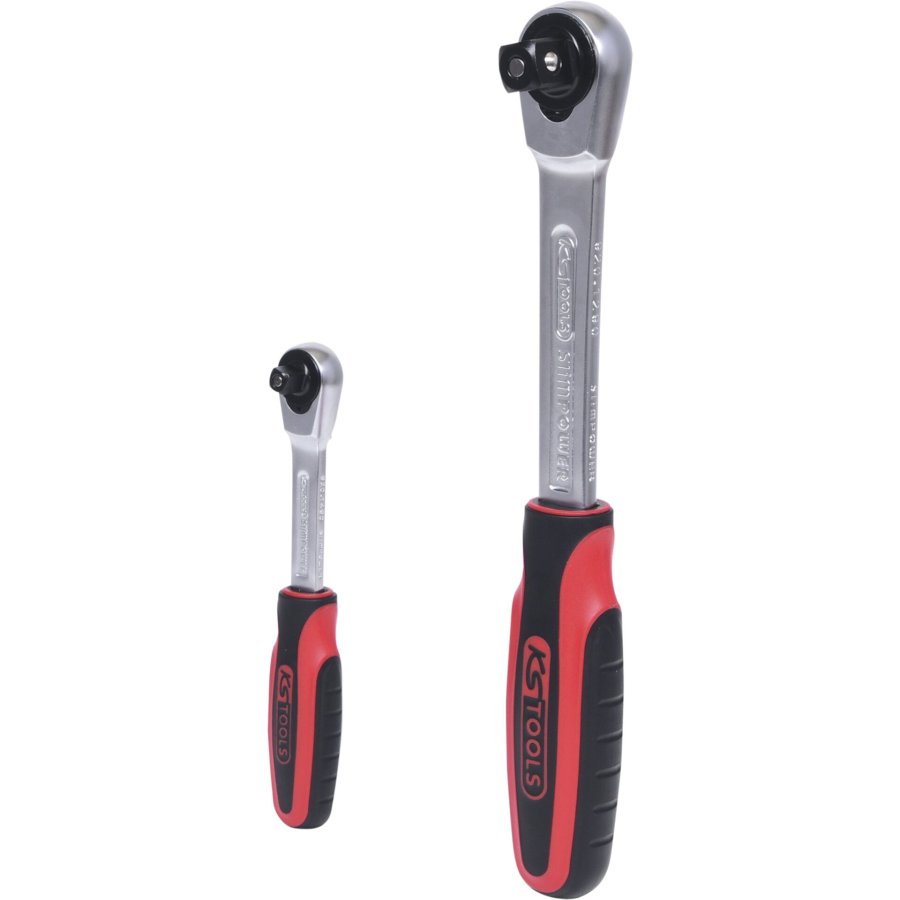 KS Tools SlimPOWER Reversible Ratchetn Set, 2-pcs 1/4 + 1/2 #5