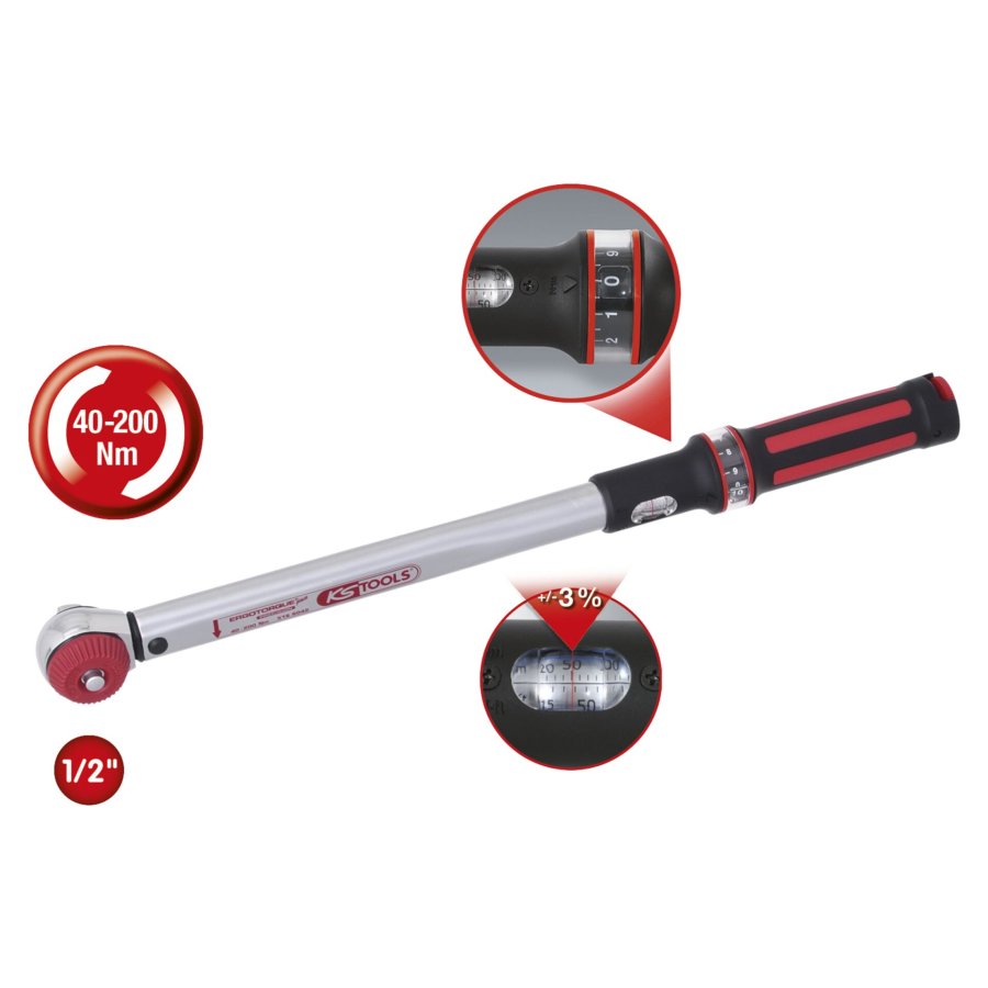 KS Tools 1/2  ERGOTORQUE 40-200 Nm torque wrench #6