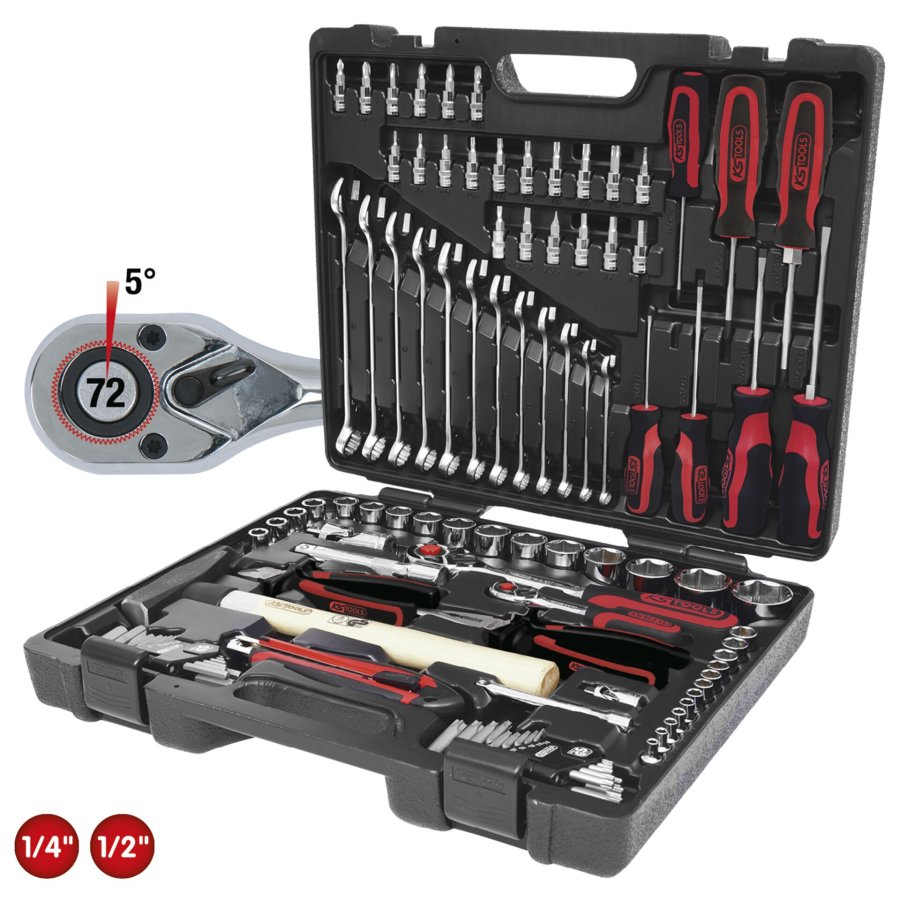 KS Tools 1/4 +1/2  CHROMEplus Universal Tool Kit Set  97 pcs #2