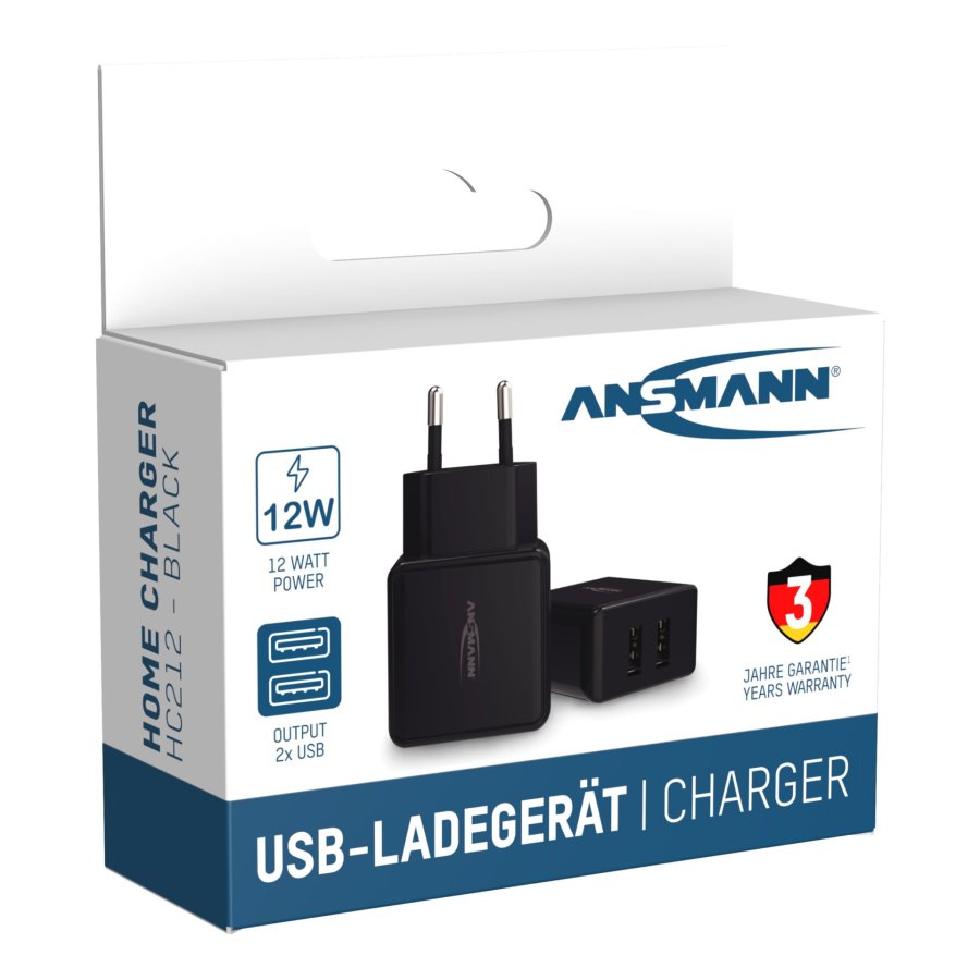 Ansmann Home Charger HC212 2xUSB 2400mA black #9