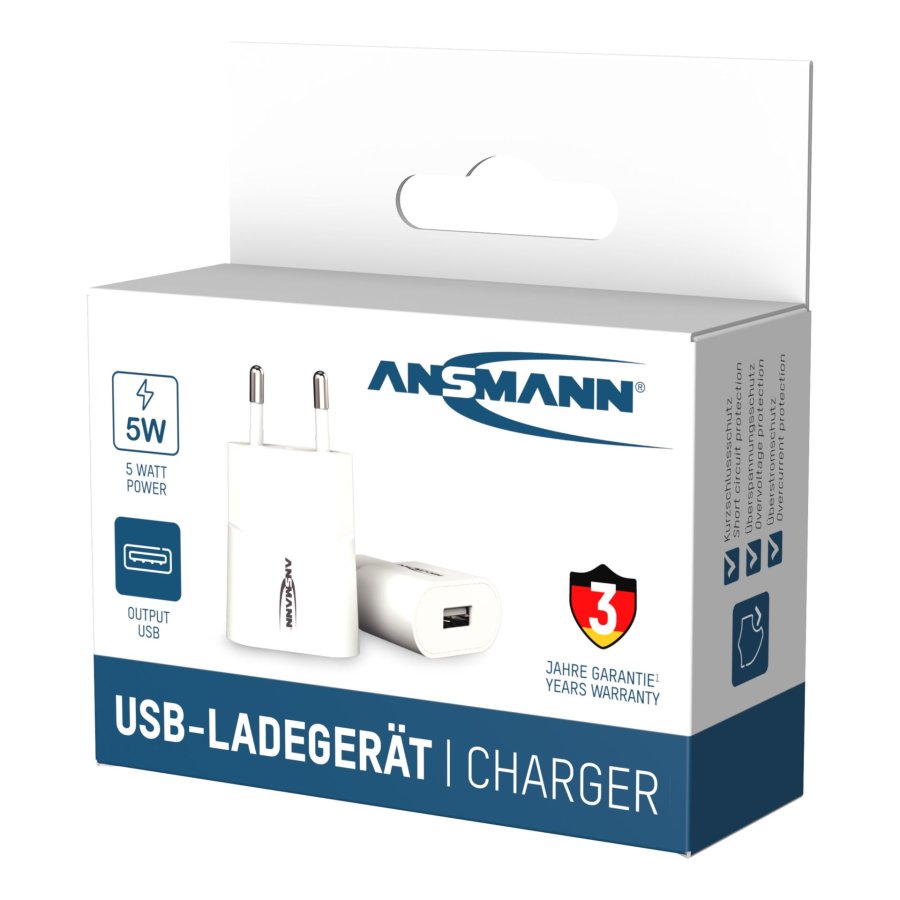 Ansmann Home Charger HC105w 1xUSB 1000mA white #8