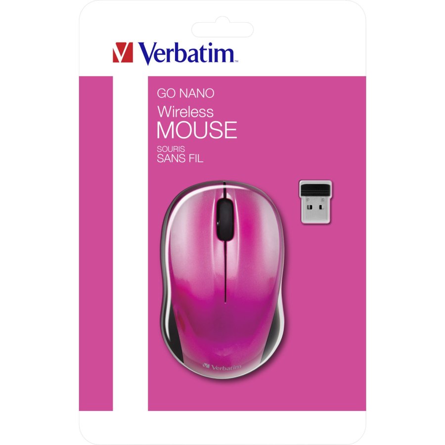 Verbatim Go Nano Wireless Mouse Hot Pink             49043 #8