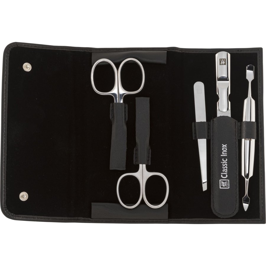 Zwilling CLASSIC snap fastener leather case, black, 5 pcs. #2