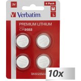 10x4 Verbatim CR 2032 Lithium battery 49533 #1