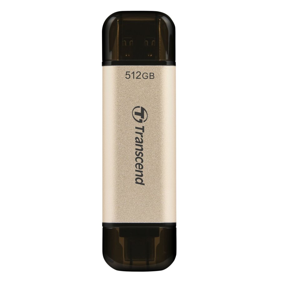 Transcend JetFlash 930C USB-ngle 512 GB USB Type-A / USB Type-C 3.2 Gen 1 (3.1 Gen 1) Guld #1