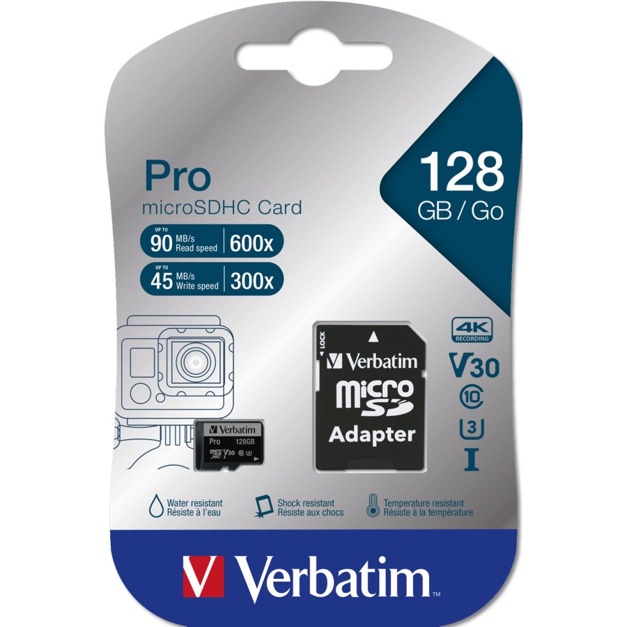 Verbatim microSDXC Pro     128GB Class 10 UHS-I incl Adapter #1