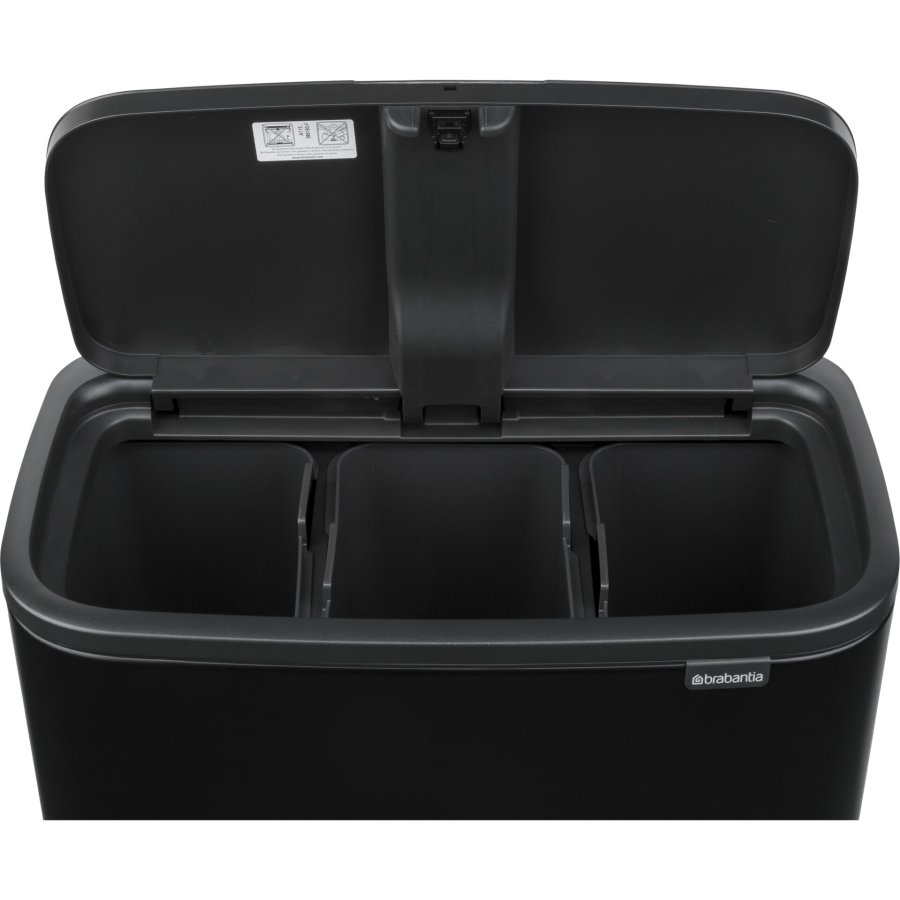 Brabantia Bo Touch Bin black matt, 3 x 11 L #4