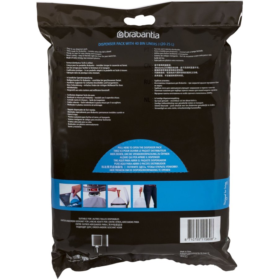 Brabantia PerfectFit Bin Liner Type J 20-25 L, 40 Bags #2