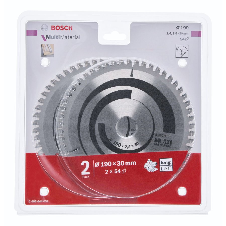 Bosch 2x Multi Material 190x30x2.4/1.8x54T #1