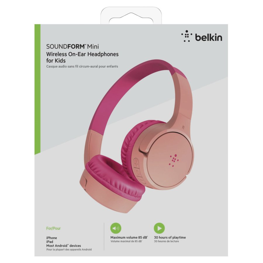 Belkin Soundform Mini-On-Ear Kids Headphone pink AUD002btPK #1