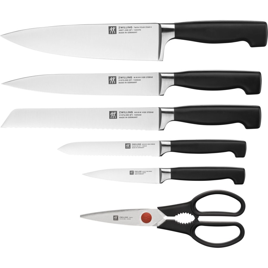 ZWILLING FOUR STAR 35145-007-0 kkkenbestik & kniv blokst 7 stk Sort #3