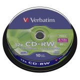 1x10 Verbatim CD-RW 80 / 700MB 10x Speed, Cakebox #1