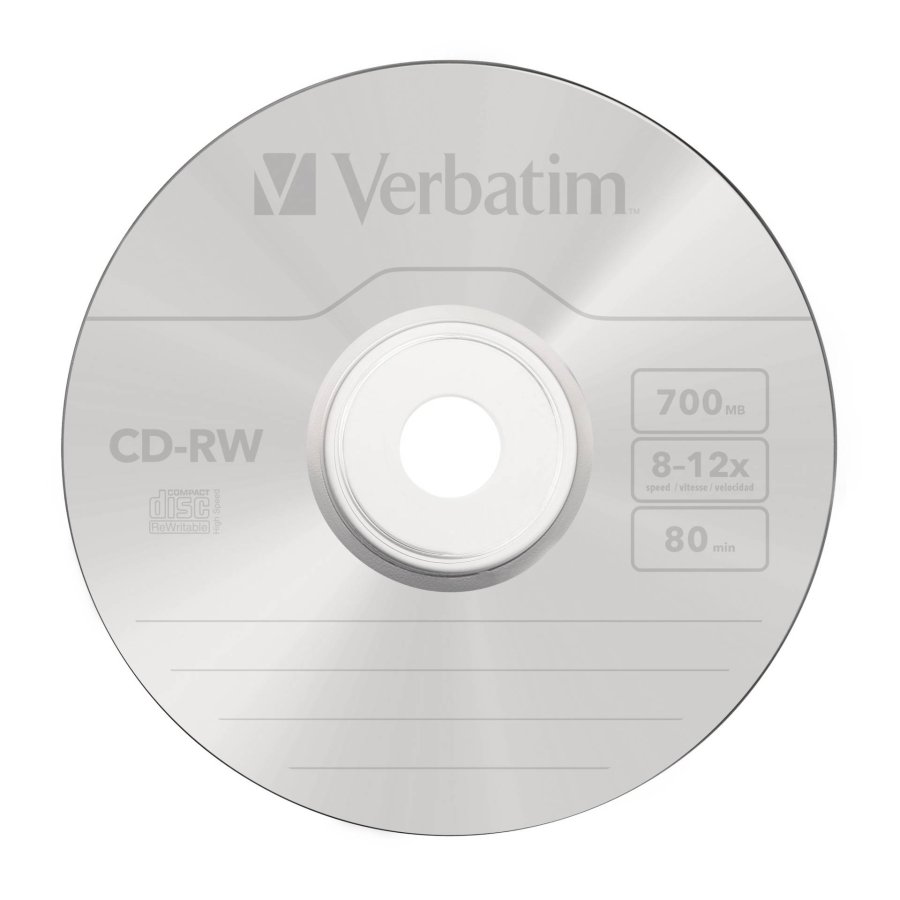 1x10 Verbatim CD-RW 80 / 700MB 10x Speed, Cakebox #3