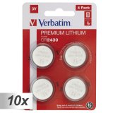 10x4 Verbatim CR 2430 Lithium battery 49534 #1