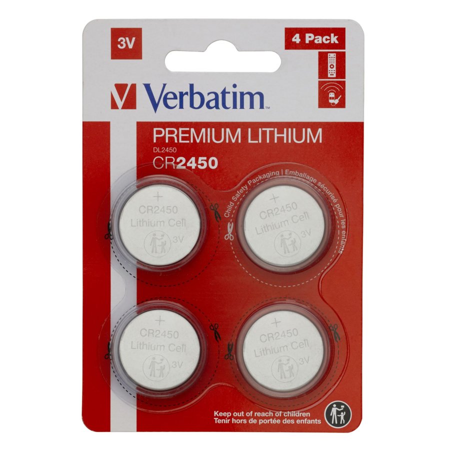 1x4 Verbatim CR 2450 Lithium battery 49535 #1