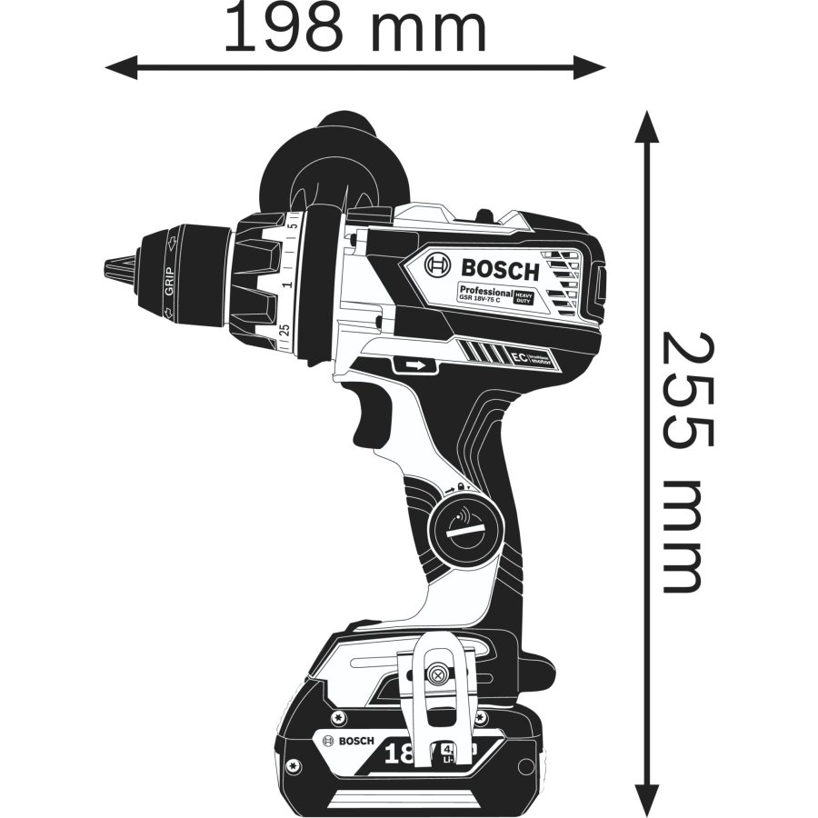 Bosch GSR 18V-110 C Professional Cordless Drill Driver #2