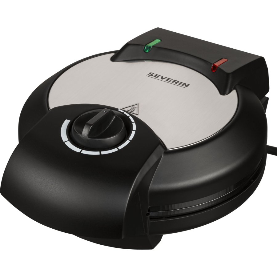 Severin WA 2103 vaffeljern 4 vaffel/vafler 1200 W Sort, Slv #1