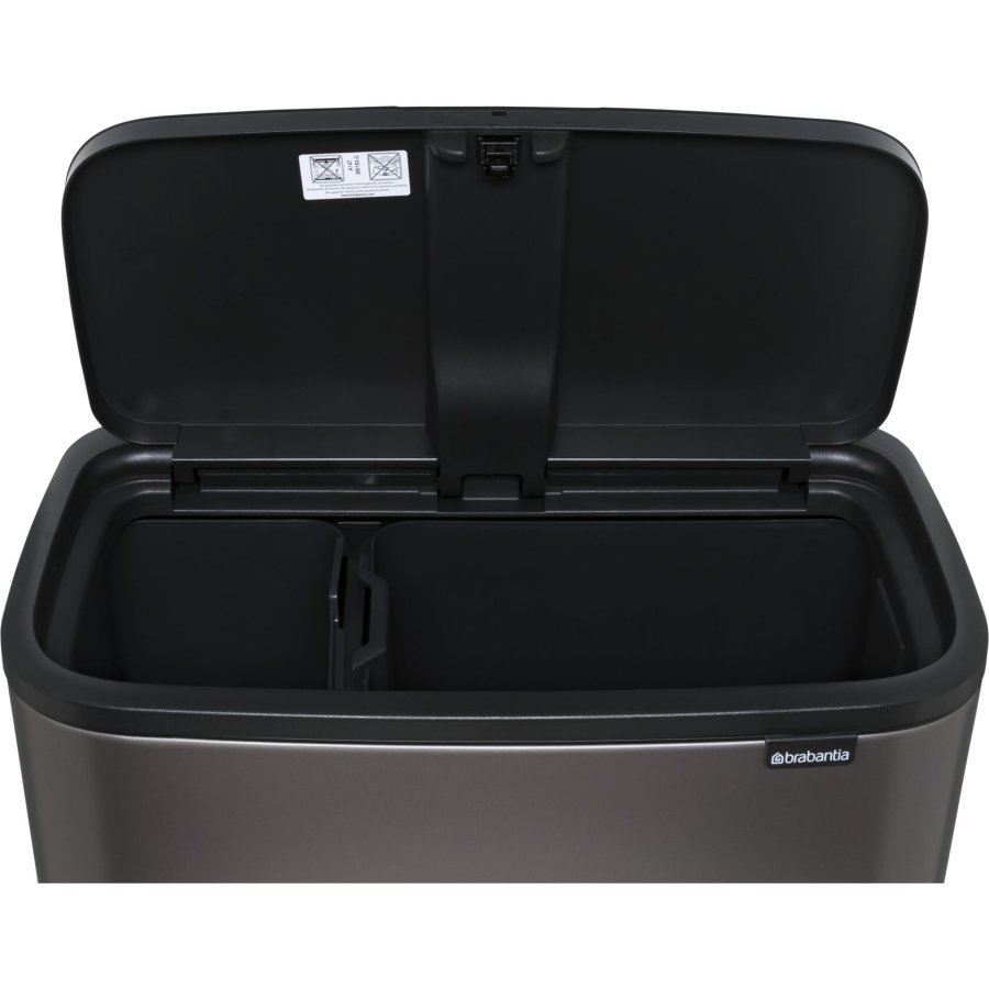 Brabantia Waste Bin Bo Touch Bin Platinum, 11 + 23 L #4
