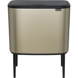 Brabantia Waste Bin Bo Touch Bin Champagne, 3 x 11 L #1