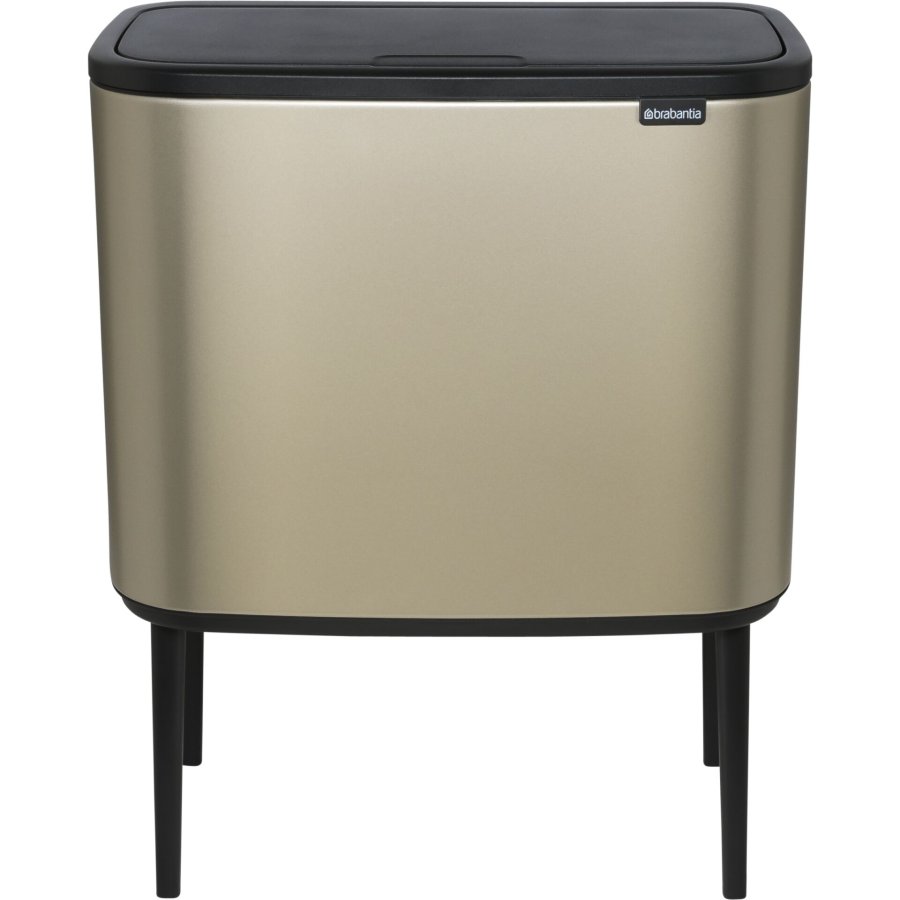 Brabantia Waste Bin Bo Touch Bin Champagne, 3 x 11 L #1