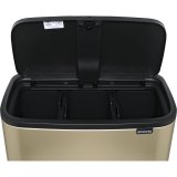 Brabantia Waste Bin Bo Touch Bin Champagne, 3 x 11 L #4