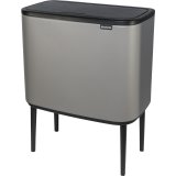 Brabantia Waste Bin Bo Touch Bin Mineral Concrete Grey, 3 x 11 L #2