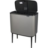 Brabantia Waste Bin Bo Touch Bin Mineral Concrete Grey, 3 x 11 L #3