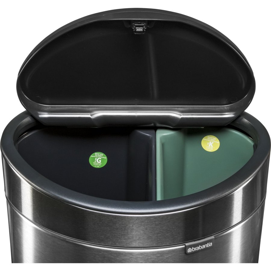 Brabantia Waste Bin Touch Bin New,recycle, 23+10 L steel matt #4