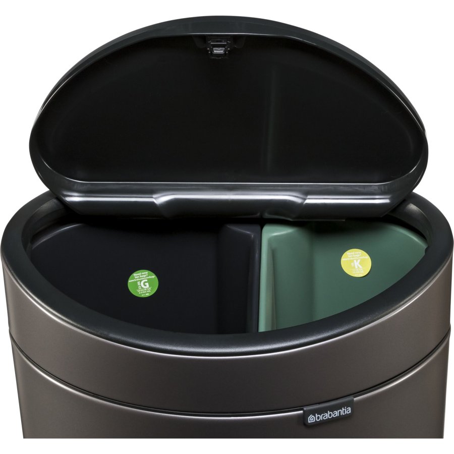 Brabantia Waste Bin Touch Bin New,recycle, 23+10 L Platinum #4