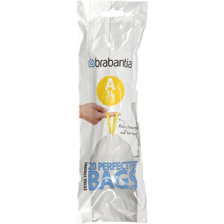 Brabantia PerfectFit Bin Liner Type A, 3 L, 20 Bags #1