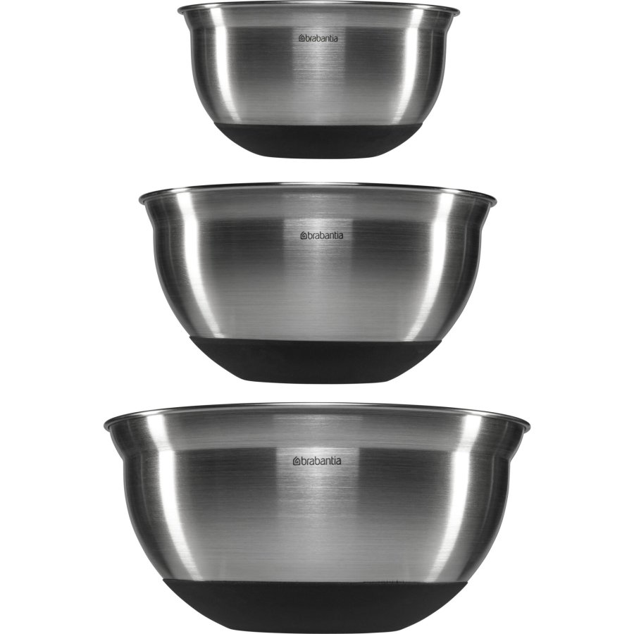 Brabantia Mixing Bowl Set steel matt black,    1, 1.6 & 3 litre #1