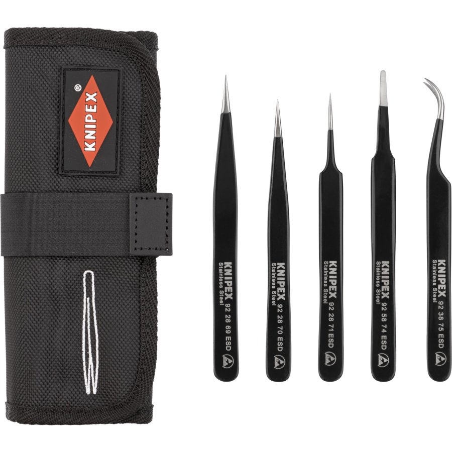 KNIPEX Universal Tweezer Set, ESD 5pcs #1