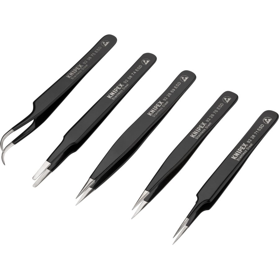 KNIPEX Universal Tweezer Set, ESD 5pcs #3
