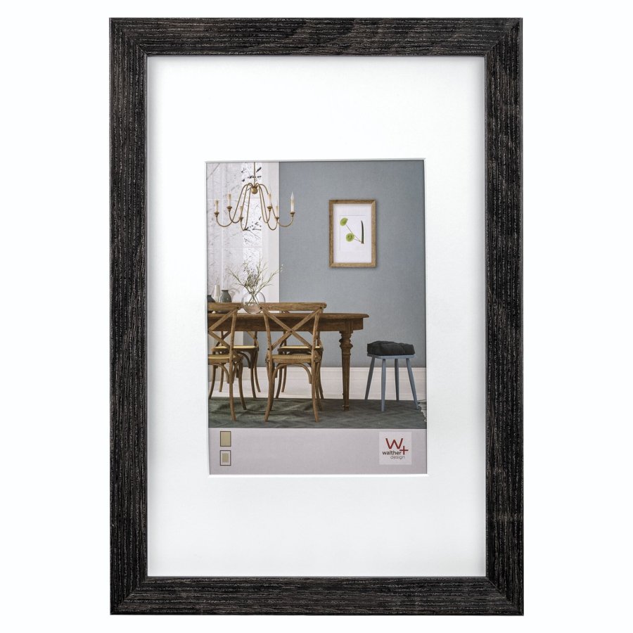 Walther Fiorito dark grey 30x40 Wood incl. Passepartout EF040D #1