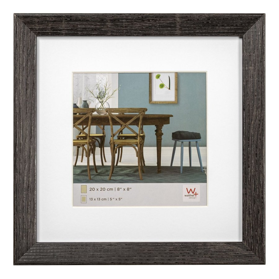 Walther Fiorito dark grey 20x20 Wood incl. Passepartout EF220D #1