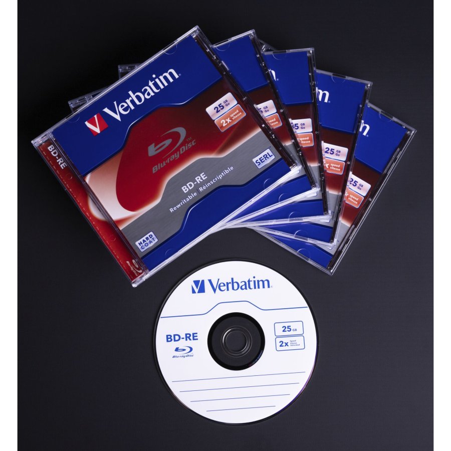 1x5 Verbatim BD-RE Blu-Ray 25GB 2x Speed, Jewel Case #3