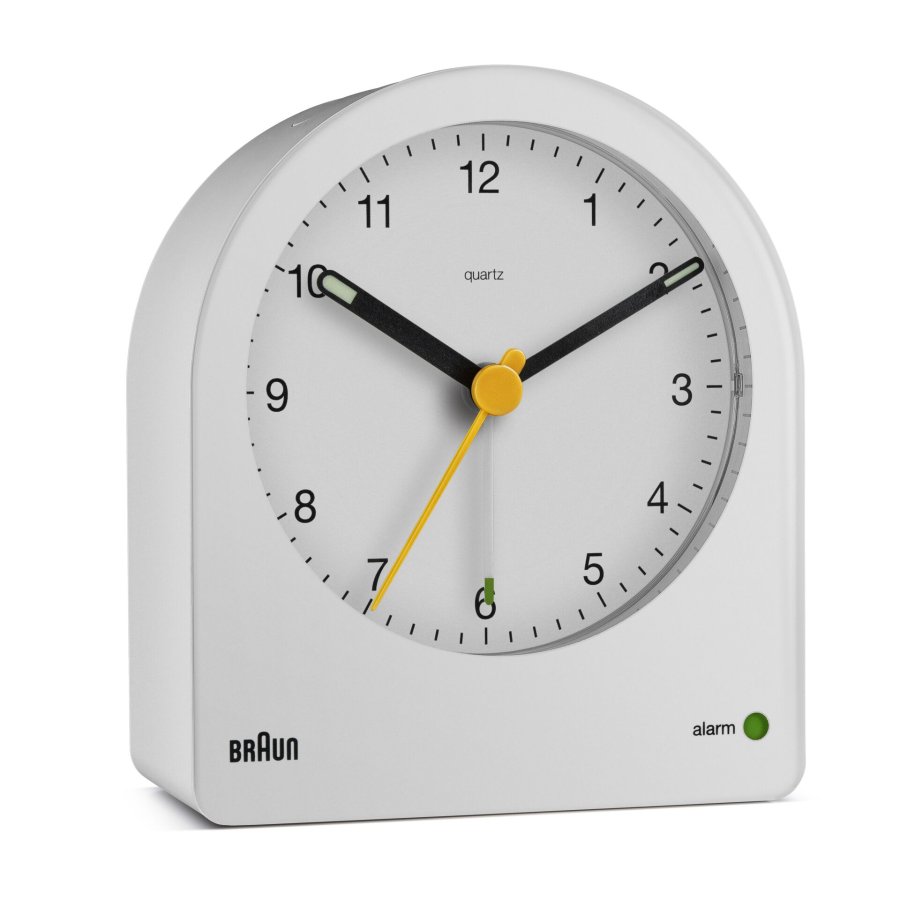 BRAUN BC22 W quartz alarm clock white #1