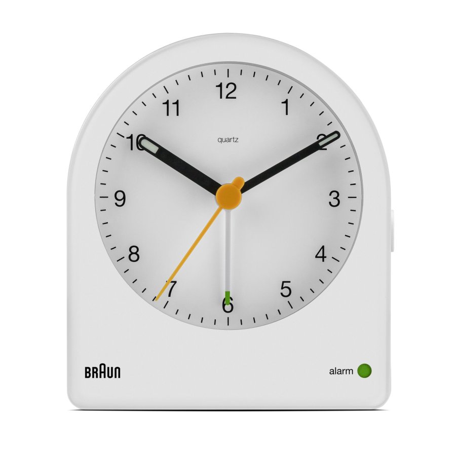 BRAUN BC22 W quartz alarm clock white #2