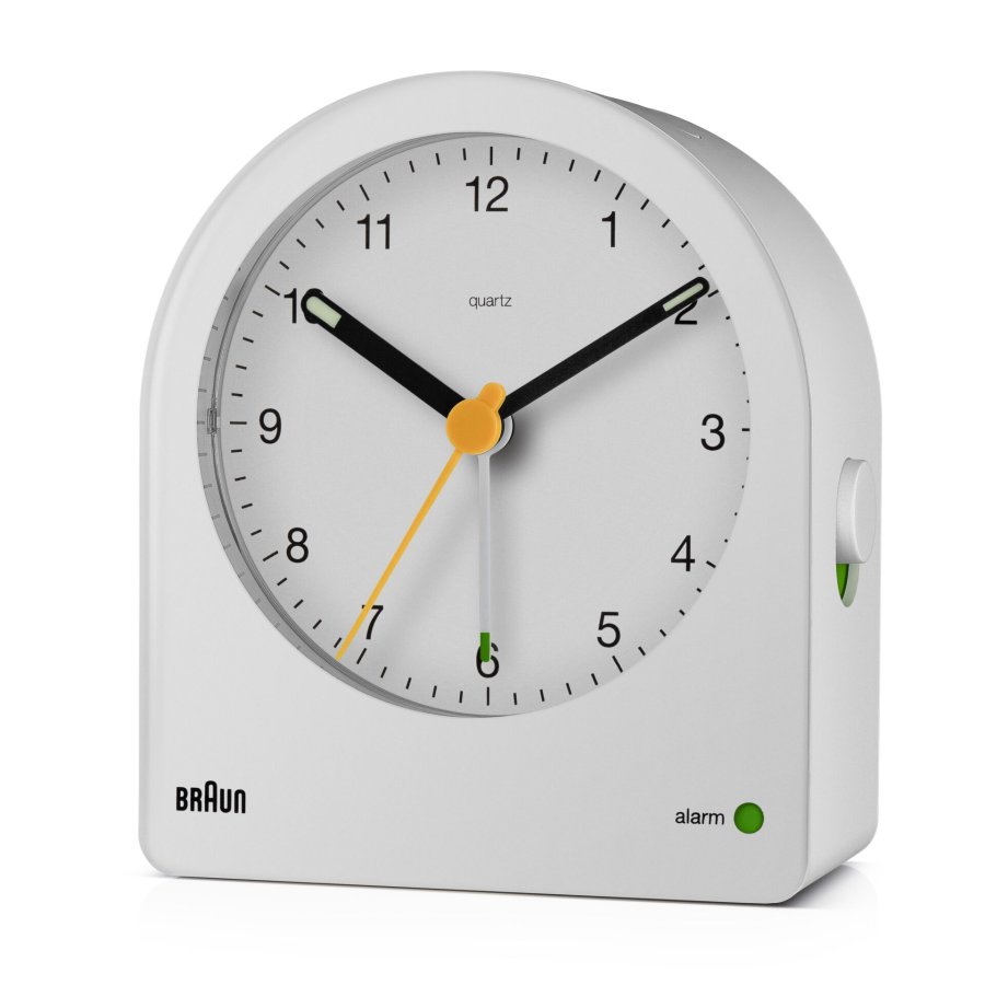 BRAUN BC22 W quartz alarm clock white #3
