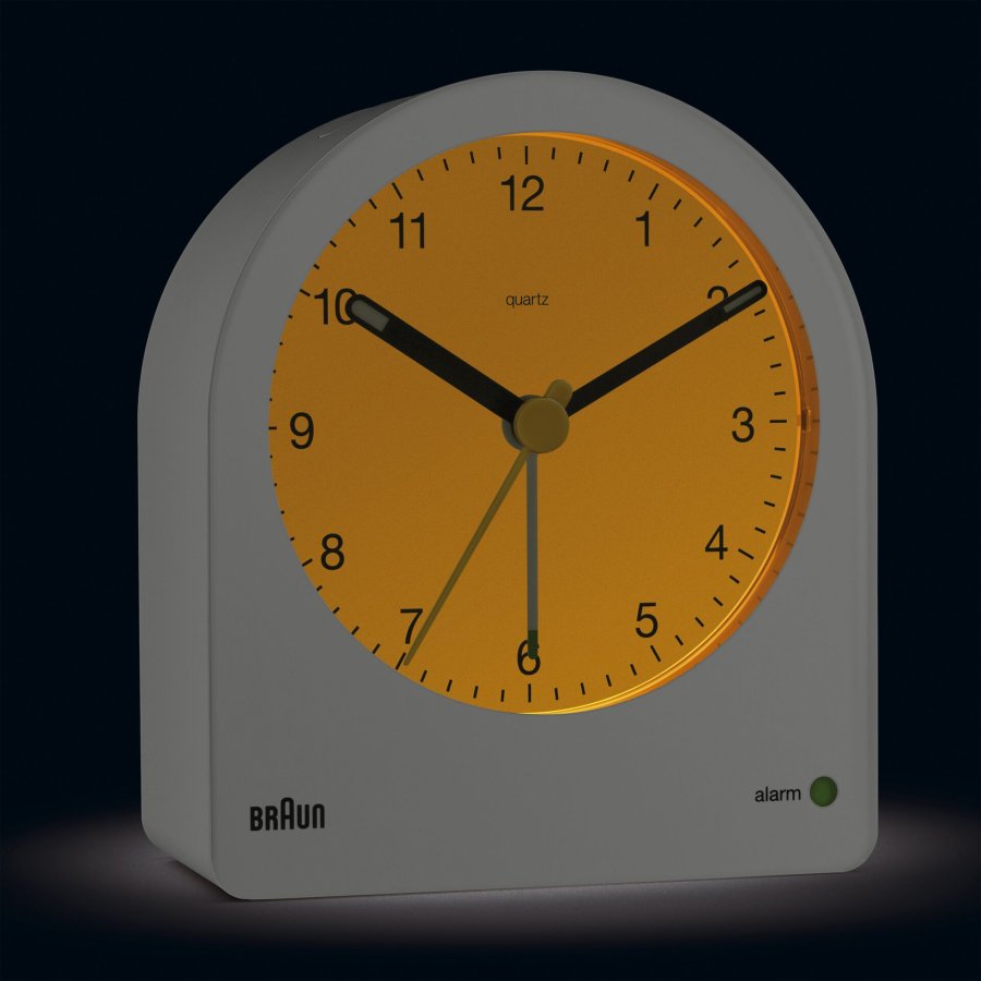 BRAUN BC22 W quartz alarm clock white #5
