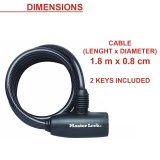 Master Lock Spiral Cable Lock 8mm 8126EURDPRO #4