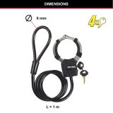 Kabel med hngels Master Lock Sort #3
