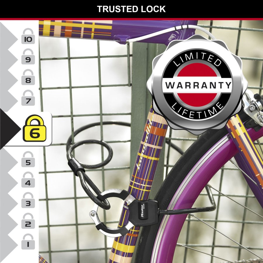 Kabel med hngels Master Lock Sort #11
