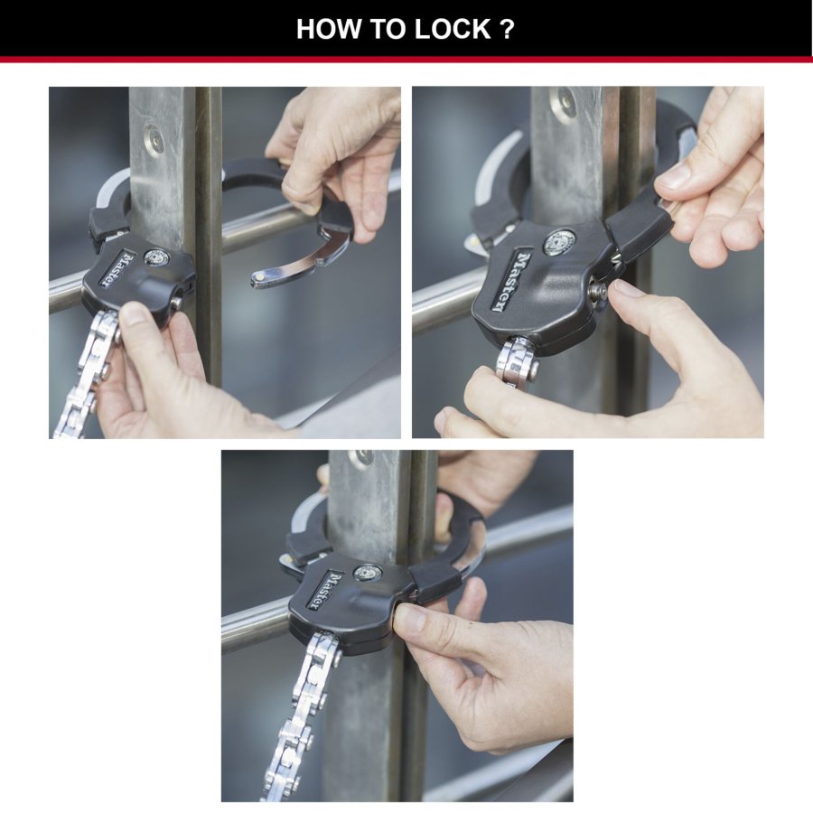 Kabel med hngels Master Lock Sort #12