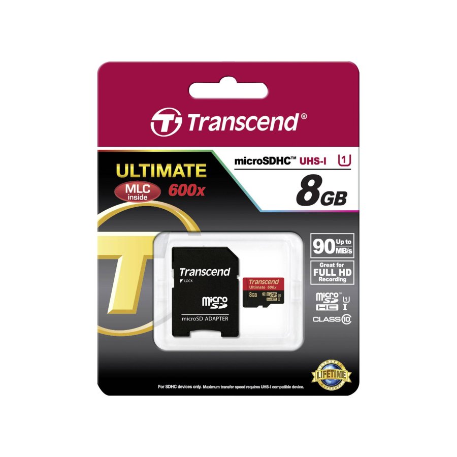 Transcend microSDHC MLC      8GB Class 10 UHS-I 600x + SD-Adapter #3
