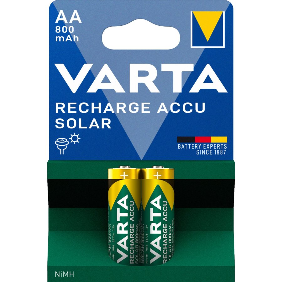 1x2 Varta Solar Accu AA NiMH 800 mAh Mignon #1