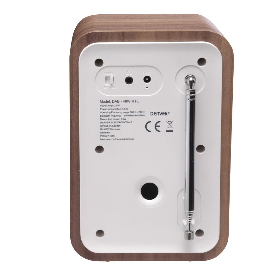 Denver DAB-48WHITE Personligt Digital Hvid, Tr #6