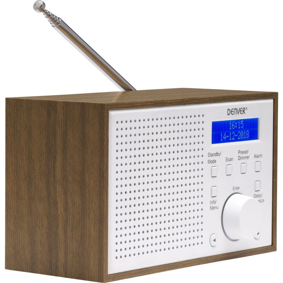 Denver DAB-46WHITE Internet Analog & digital Brun, Hvid #2