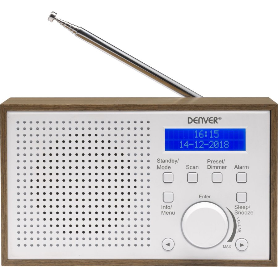 Denver DAB-46WHITE Internet Analog & digital Brun, Hvid #3